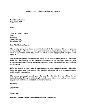 Cover Letter Template