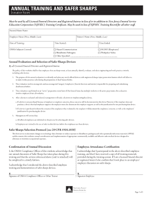 Bls training certificate format - ANNUAL TRAINING AND SAFER SHARPS - bwebnjsfdaorgb