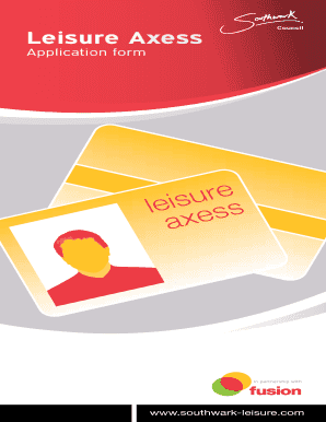Leisure Axess Application Form