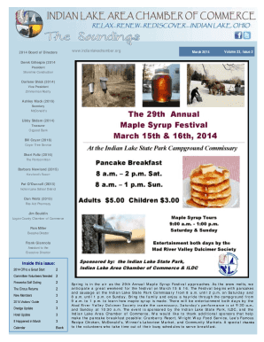 March 2014 - Indian Lake Area Chamber of Commerce - indianlakechamber