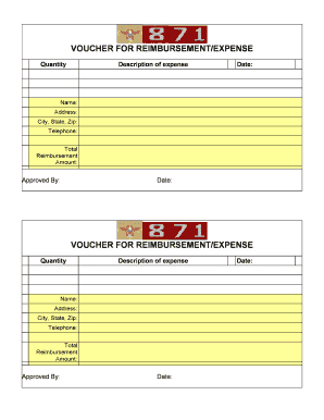 Voucher for Reimbursement/Expense