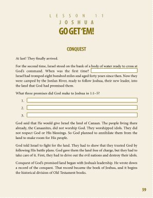 Joshua Conquest Lesson