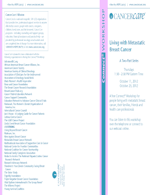 CancerCare Connect Workshop Registration Form