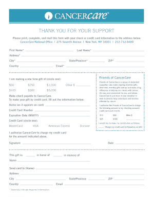 CancerCare Donation Form