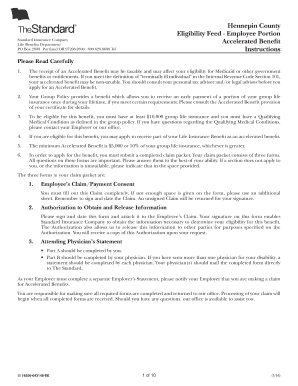Hennepin County Accelerated Benefit Claim Form