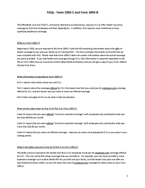 Form 1095-C and Form 1095-B