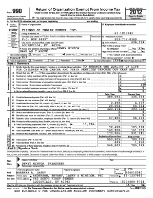 Form 990 Return of Organization Exempt From Income Tax