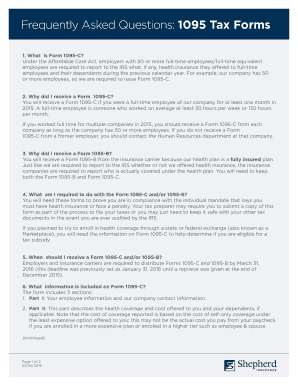 1095-C Tax Form FAQs