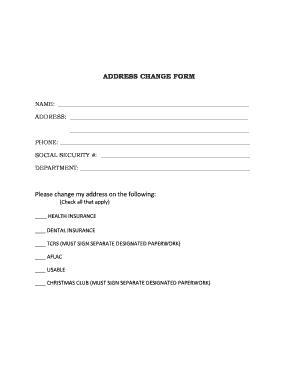Address Change Form