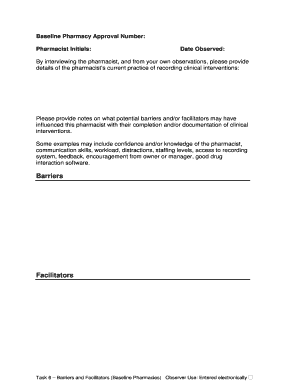 Pharmacy Clinical Intervention Form