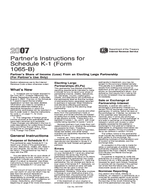 Partner’s Instructions for Schedule K-1 (Form 1065-B)