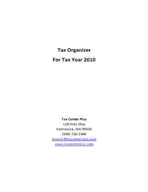 2010 US Federal Tax Organizer