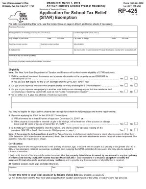 New York STAR Exemption Application