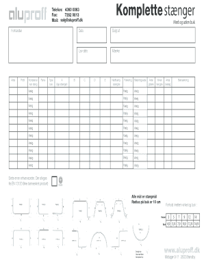Aluproff Commercial Order Form