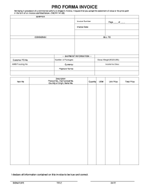Proforma Invoice