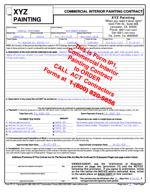 Commercial Interior Painting Contract