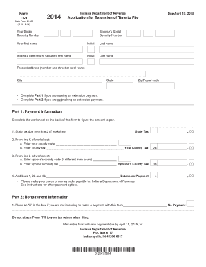 Indiana IT-9 Form 2014