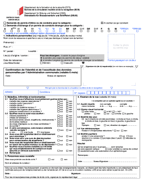 Demande de permis d’élève ou de conduire