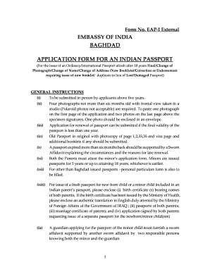 Indian Passport Application Form