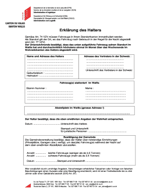 Erklärung des Halters