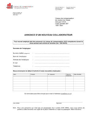 ANNONCE D’UN NOUVEAU COLLABORATEUR