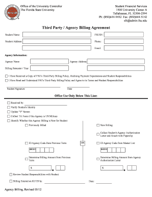 Third Party Billing Agreement