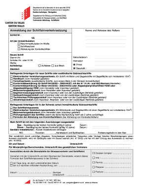 Anmeldung zur Schiffsinverkehrsetzung