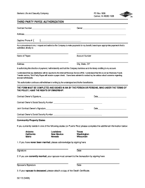 Third Party Payee Authorization