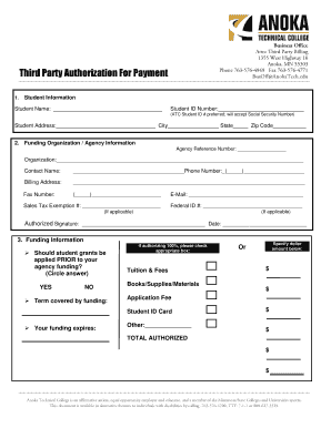 Third Party Authorization For Payment