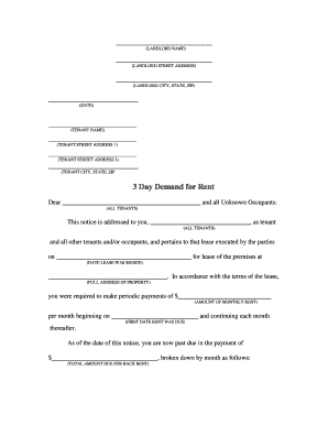 New York 3 Day Demand for Rent