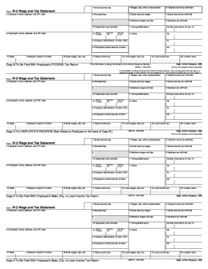 Form W-2 Wage and Tax Statement