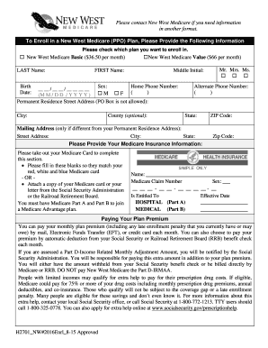 New West Medicare Enrollment Form