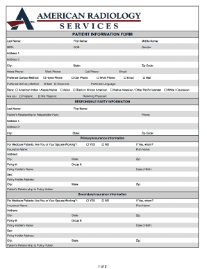 Patient Information Form