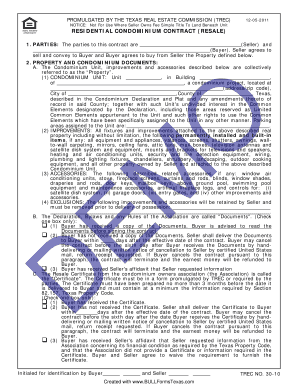 Texas Residential Condominium Contract (Resale)