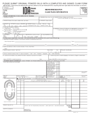 Dental Claim Form