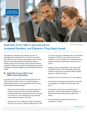2015 Form 1095-C and Instructions