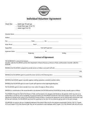 Individual Volunteer Agreement