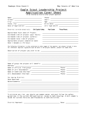 Eagle Scout Leadership Project Application