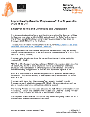 Apprenticeship Grant Employer Terms and Conditions