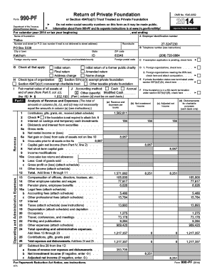 Form 990-PF Return of Private Foundation