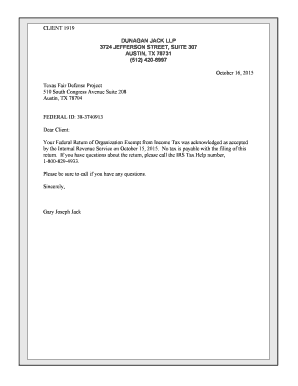 Form 990 Tax Exempt Organization Return