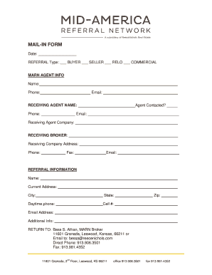 Real Estate Referral Form