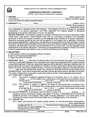 Texas Unimproved Property Contract