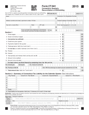 Connecticut Quarterly Reconciliation of Withholding