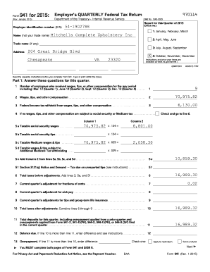 941 sample - B941b - Q4 b2015b - Brinkley Financial LLC