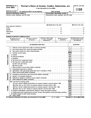 Schedule K-1 Form 8865