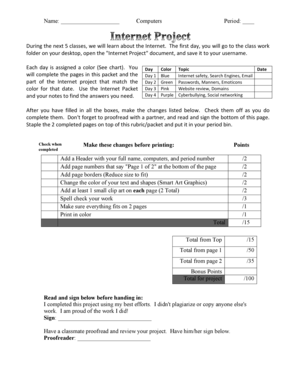 Internet Project Assignment