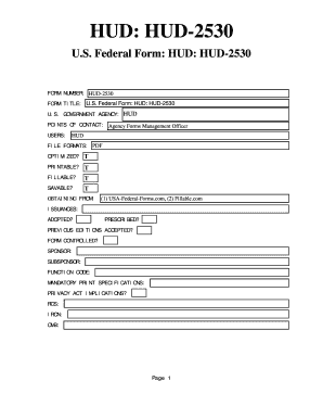 US Government Form Metadata Template