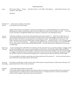 Land Contract Form