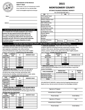 Montgomery County Business Personal Property Return
